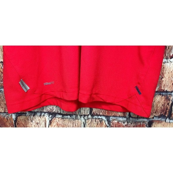 Ole Miss Rebels Nike Fit Dry Men’s Medium Short Sleeve Red Golf Polo Shirt SEC - Picture 4 of 6